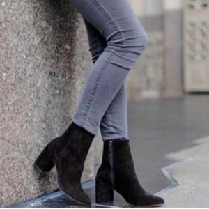 Thursday Boot Company Highline Boot 8.5 8 1/2 Black Suede Zip Ankle Bootie